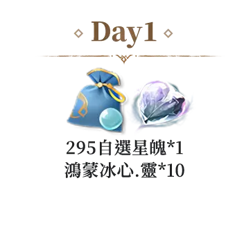 Day1	鴻盟冰心.靈*30